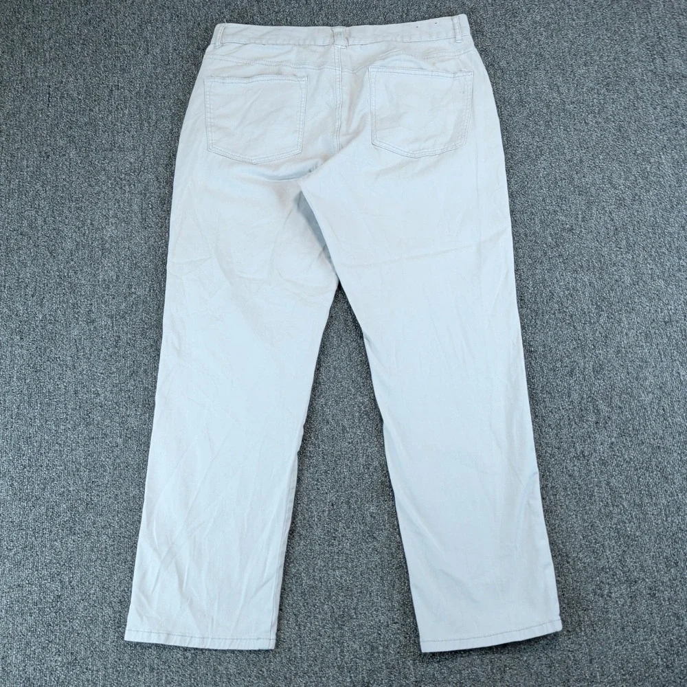 Johnnie-O West Coast Prep Mens 34x30 Light Gray Cotton Stretch 5 Pocket Pants